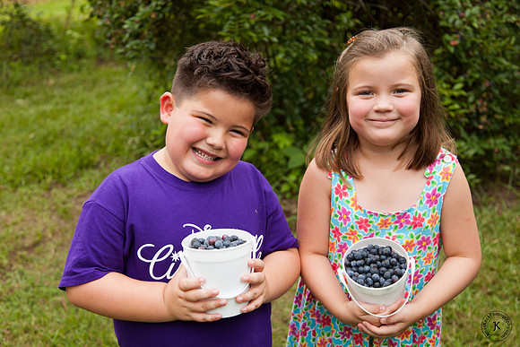 Twins with Blueberries