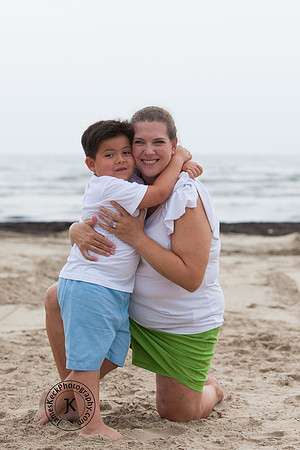 Mother and Son on the Beach