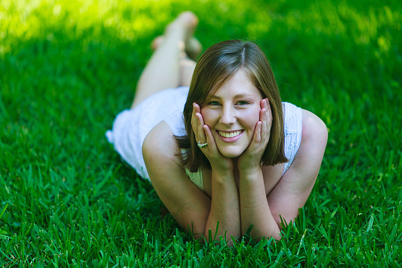 Portrait of Houston Senior Girl Laying in Grass