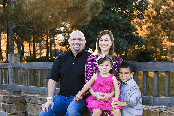 Happy Family on Bridge