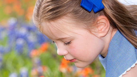 Girl in Texas Wildflowers