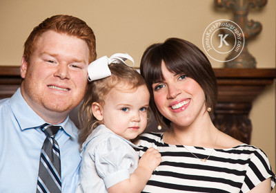 Family Portrait of Father, Mother, Daughter
