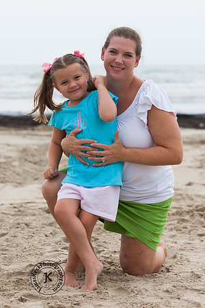 Mother and Daughter on the Beach