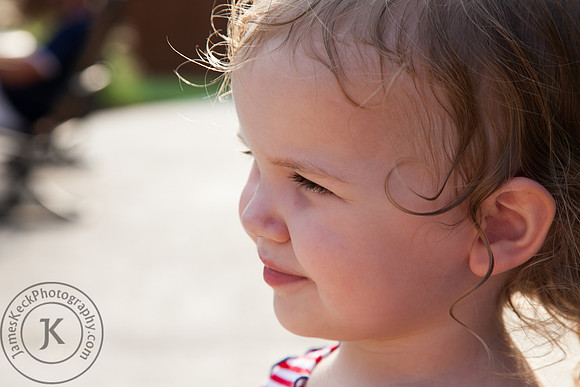 Little Girl Next to the Pool