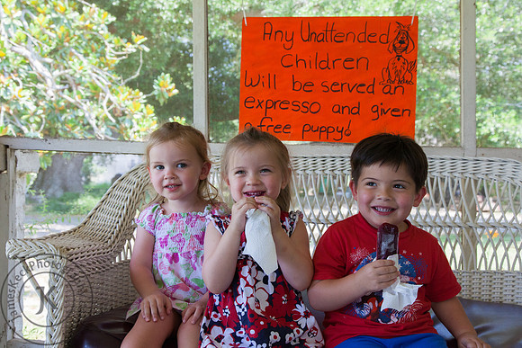 Children Enjoying Blueberry Popsicles at Shuqualak Farms