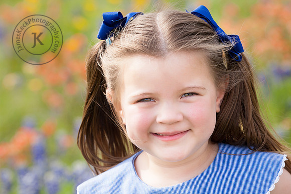 Portrait of Girl with Wildflowers