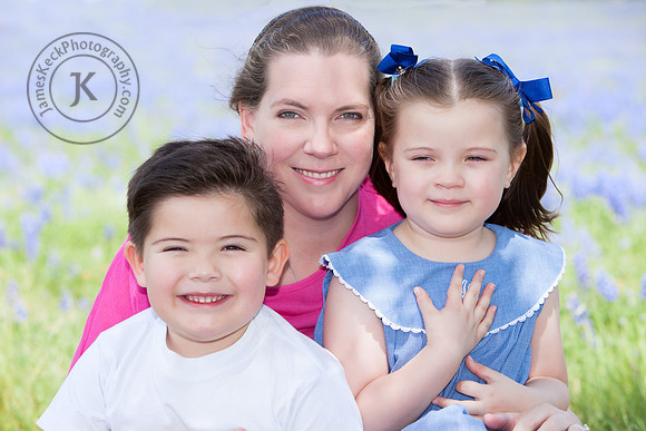 Family Portrait with Bluebonnets