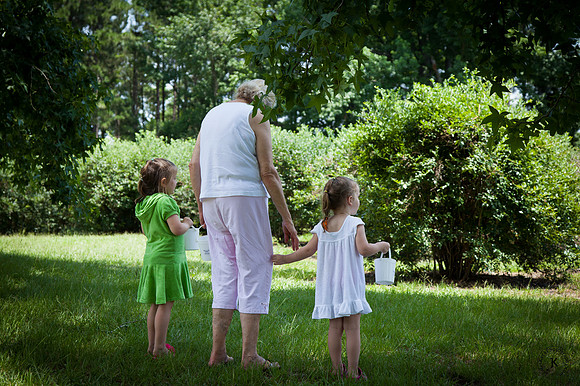 Grandmother and Grandchildren at Shuqualak Farms