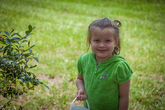 Audrey Holding Blueberries