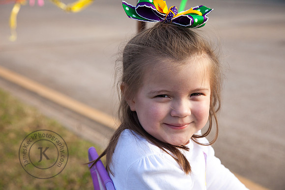 Audrey at Mardi Gras Parade